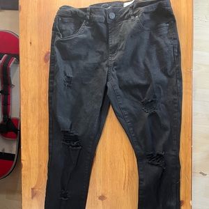 Black Distressed Skinny Jeans